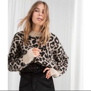 & Other Stories leopard print small sweater